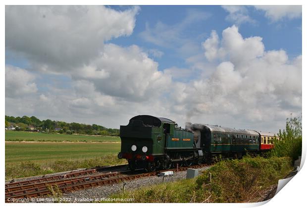 Steam Train from The Kent & East Sussex Railway Print by Lee Sulsh