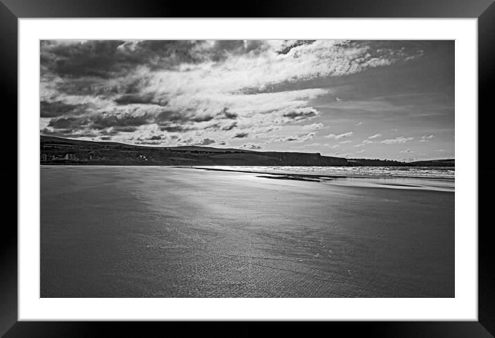 Deserted Beach Framed Mounted Print by Joyce Storey