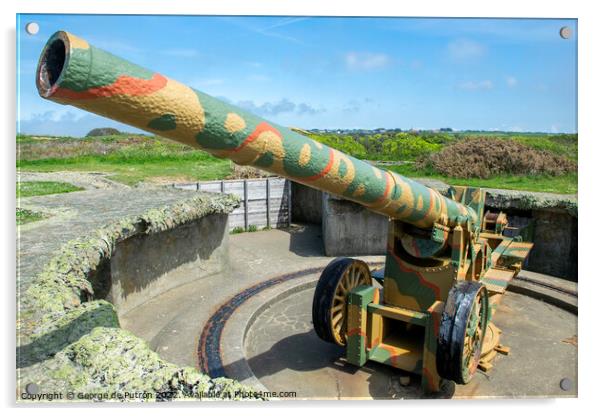  Restored Costal Artillery Battery in Guernsey. Acrylic by George de Putron