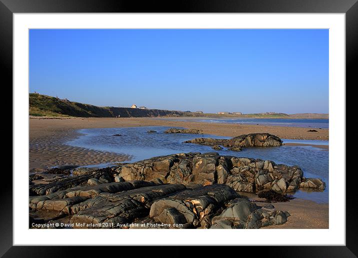 Ballyhornan Beach, County Down Framed Mounted Print by David McFarland