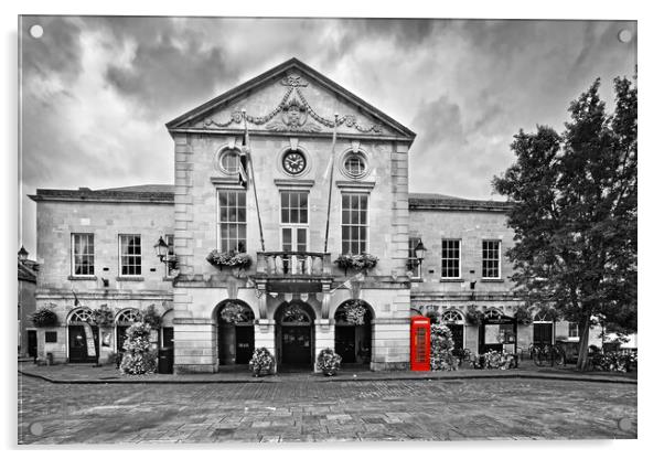 Wells Town Hall Somerset Acrylic by Darren Galpin