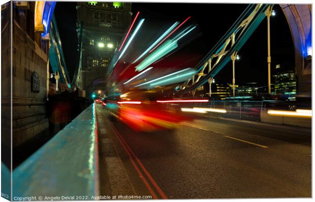 Tower Bridge with Long Exposure in London Canvas Print by Angelo DeVal