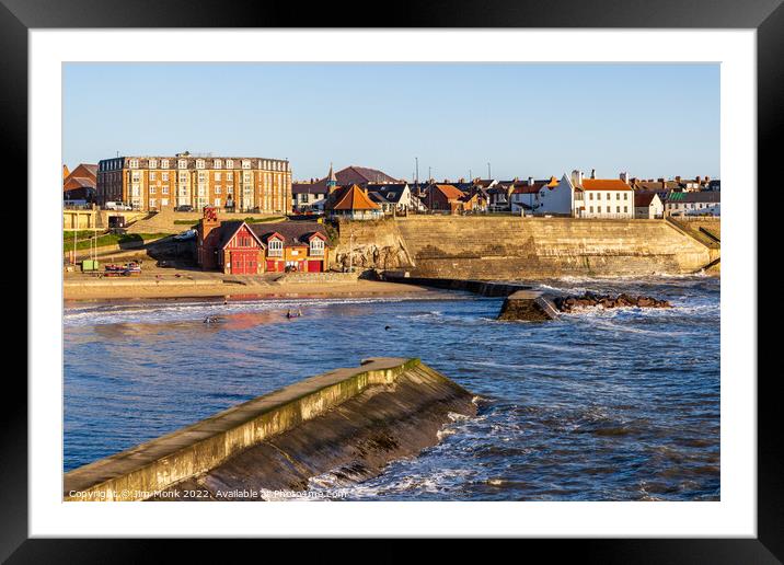 Cullercoats in North Tyneside Framed Mounted Print by Jim Monk