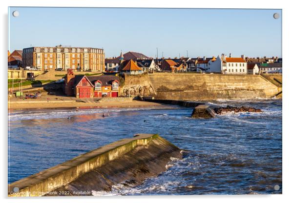 Cullercoats in North Tyneside Acrylic by Jim Monk