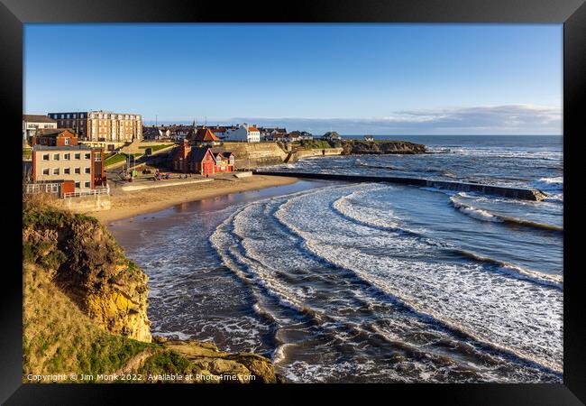 Cullercoats Harbour Framed Print by Jim Monk