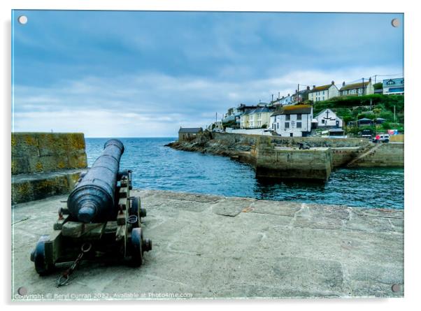 The Mighty Cannons of Porthleven Acrylic by Beryl Curran