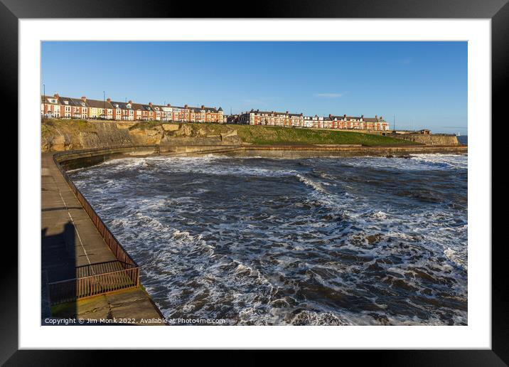 Brown's Bay, North Tyneside Framed Mounted Print by Jim Monk