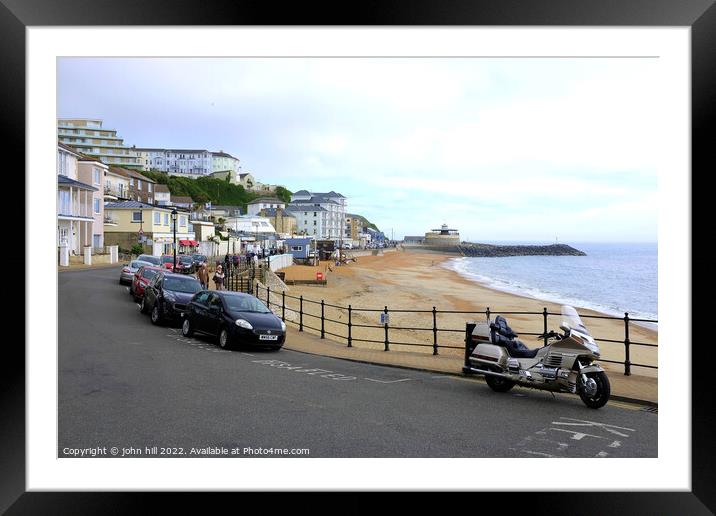 Ventnor seafront and beach, Isle of Wight, UK. Framed Mounted Print by john hill