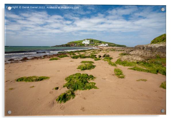 Bigbury On Sea, Devon Acrylic by Derek Daniel