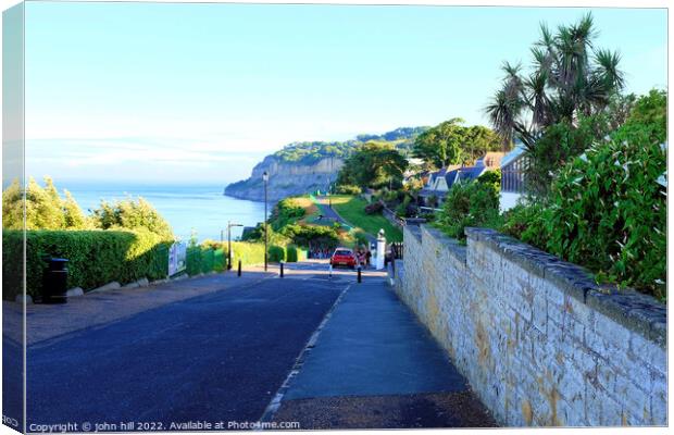 Evening shadows, Shanklin, Isle of Wight, UK. Canvas Print by john hill