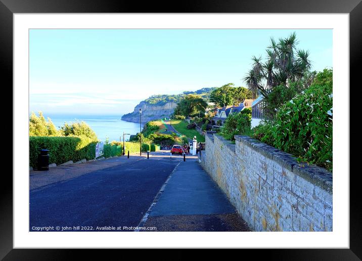 Evening shadows, Shanklin, Isle of Wight, UK. Framed Mounted Print by john hill