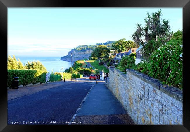 Evening shadows, Shanklin, Isle of Wight, UK. Framed Print by john hill