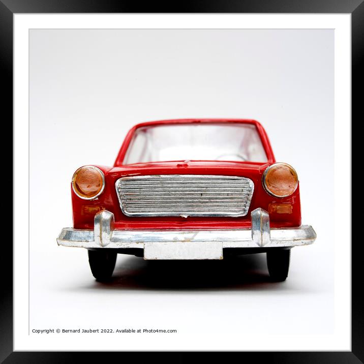 Vintage toy car Framed Mounted Print by Bernard Jaubert