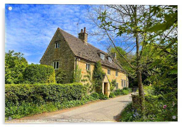 Cotswold Cottage, Wortley Acrylic by Graham Lathbury