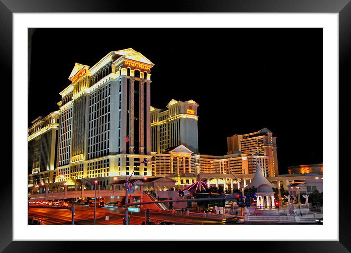 Caesars Palace Las Vegas United States Of America Framed Mounted Print by Andy Evans Photos