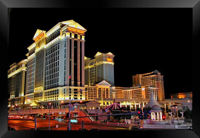 Caesars Palace Las Vegas United States Of America Framed Print by Andy Evans Photos