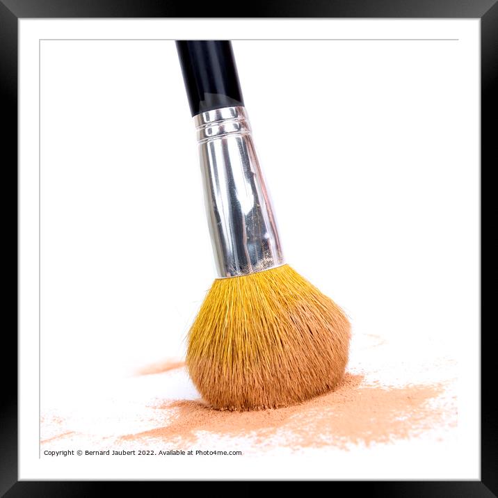 Make-up brush Framed Mounted Print by Bernard Jaubert