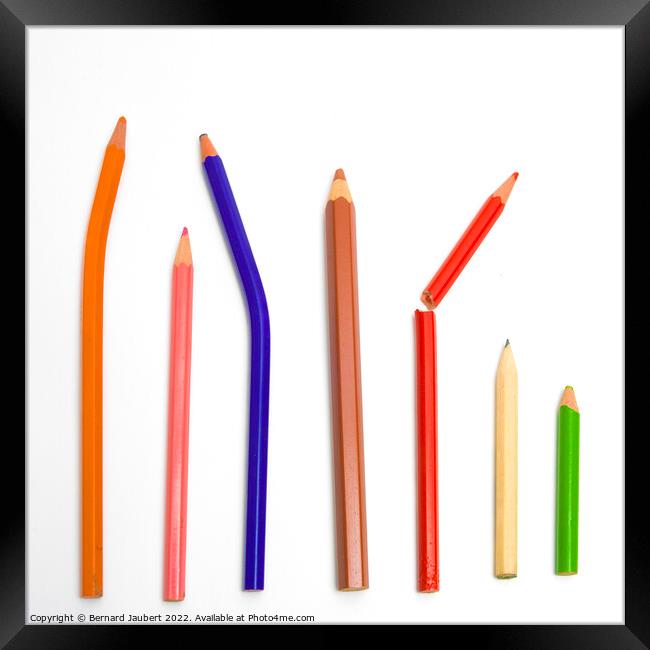 Variety of pencils Framed Print by Bernard Jaubert