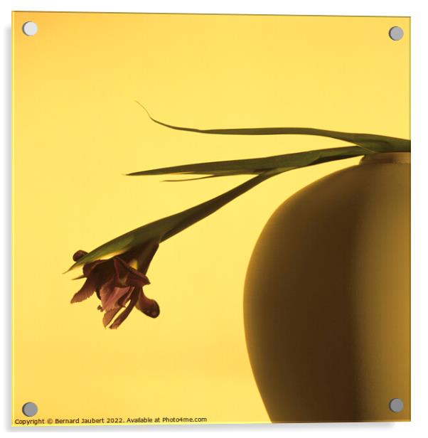 Flower in a vase Acrylic by Bernard Jaubert