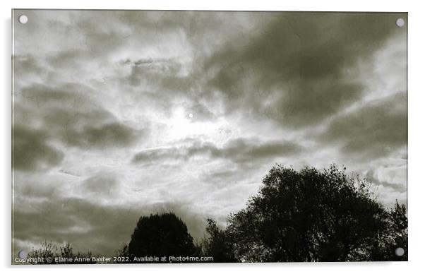 Atmospheric Sunlit Sky Acrylic by Elaine Anne Baxter