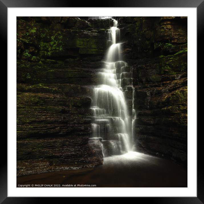 Dark mill gill force near Askrigg 715 Framed Mounted Print by PHILIP CHALK