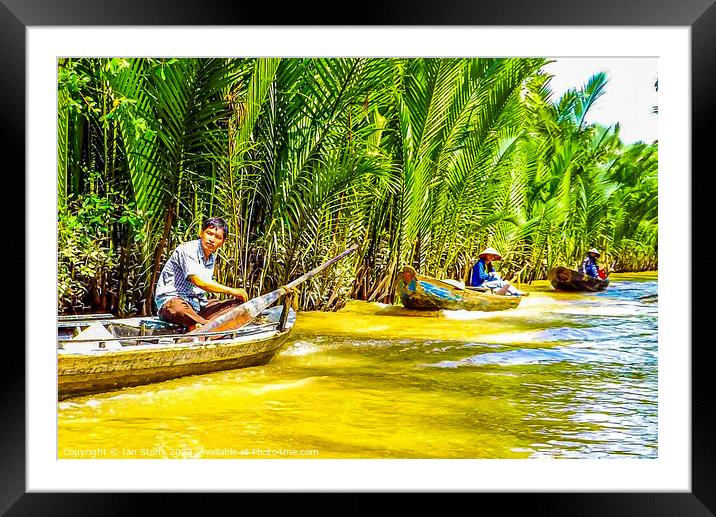 Mekong River Framed Mounted Print by Ian Stone
