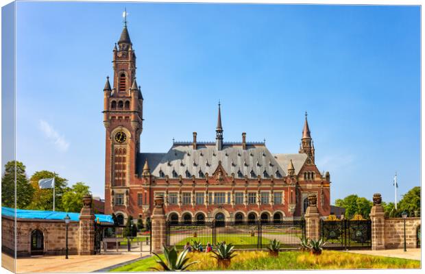 Peace Palace in Hague City In Netherlands Canvas Print by Artur Bogacki