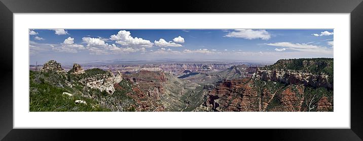 Roosevelt Point panorama, Grand Canyon Framed Mounted Print by Gary Eason