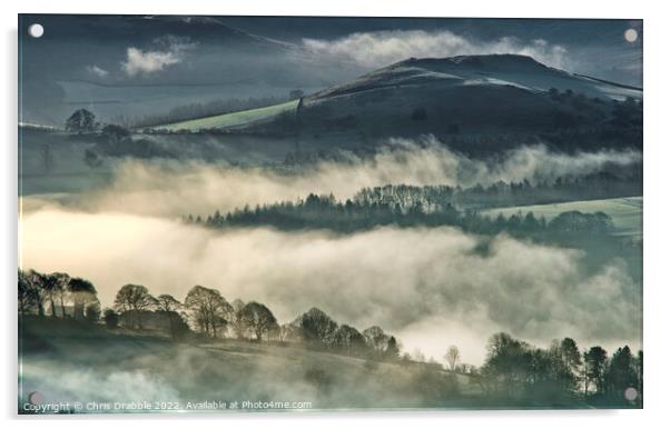 Morning mist in the Derwent Valley Acrylic by Chris Drabble