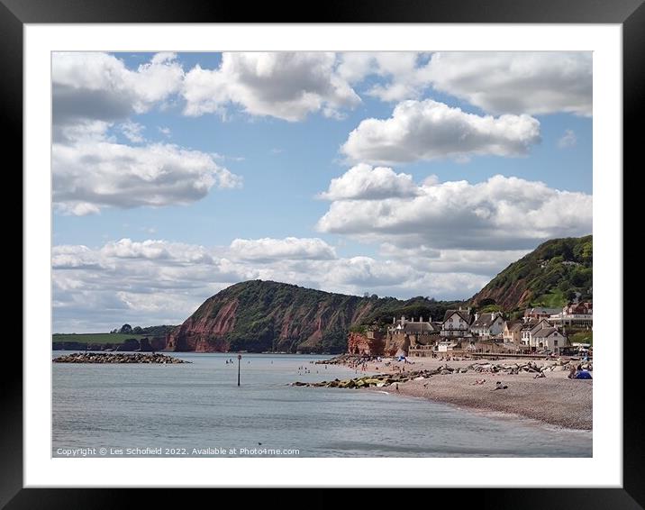 Sidmouth devon Framed Mounted Print by Les Schofield