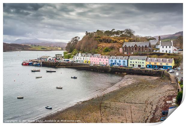 Portree Harbour, Isle of Skye Print by Jim Monk