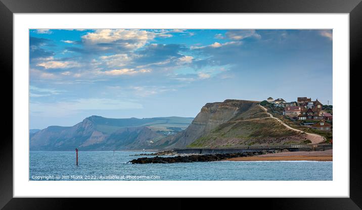West Bay in Dorset Framed Mounted Print by Jim Monk