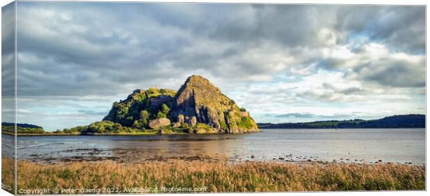 Dumbarton Rock and the river Clyde - Scotland Canvas Print by Peter Gaeng