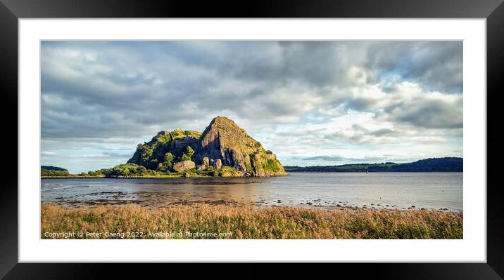 Dumbarton Rock and the river Clyde - Scotland Framed Mounted Print by Peter Gaeng