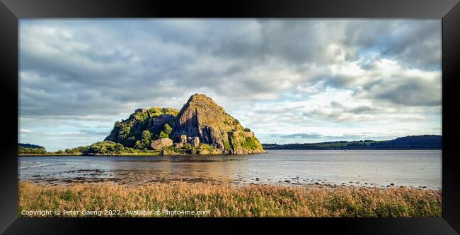 Dumbarton Rock and the river Clyde - Scotland Framed Print by Peter Gaeng