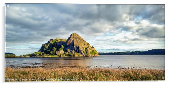 Dumbarton Rock and the river Clyde - Scotland Acrylic by Peter Gaeng