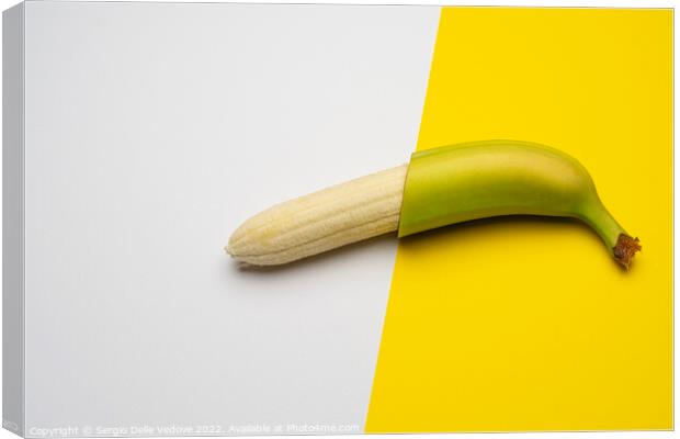 banana peeled Canvas Print by Sergio Delle Vedove
