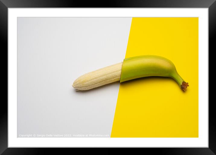banana peeled Framed Mounted Print by Sergio Delle Vedove
