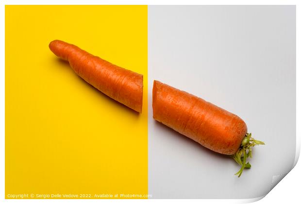 Carrot cut Print by Sergio Delle Vedove