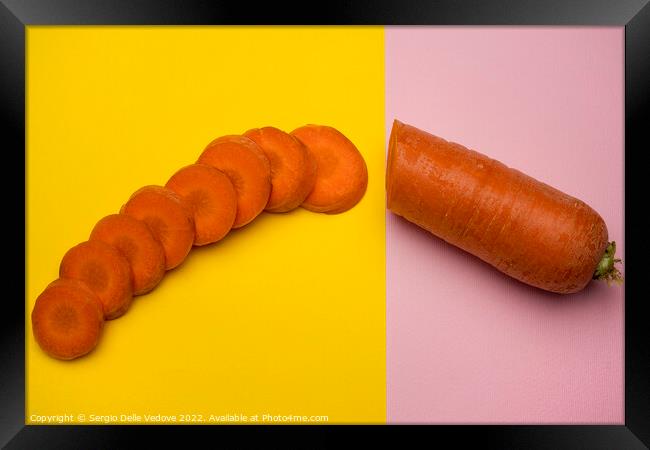 Carrot slices Framed Print by Sergio Delle Vedove