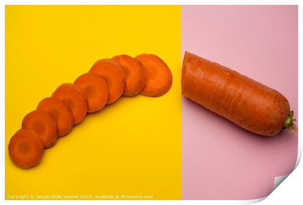 Carrot slices Print by Sergio Delle Vedove