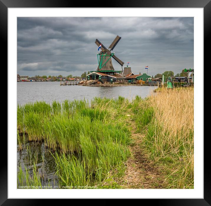 Windmill  Framed Mounted Print by Gail Johnson