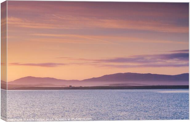 Dawn Light, Port Charlotte, Islay, Scotland Canvas Print by Kasia Design