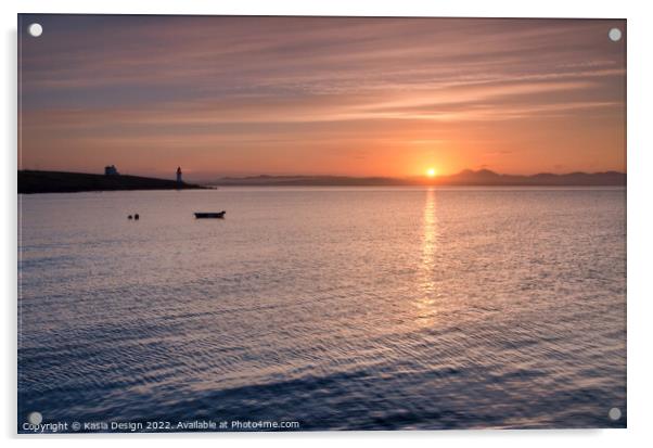 Sunrise, Port Charlotte, Islay, Scotland Acrylic by Kasia Design