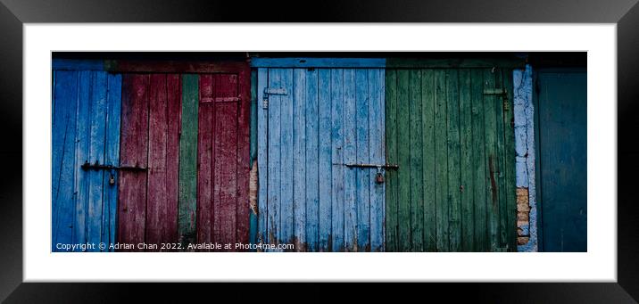 Colourful Garage doors Framed Mounted Print by Adrian Chan