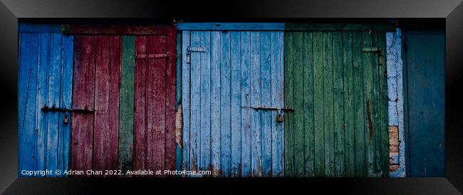 Colourful Garage doors Framed Print by Adrian Chan
