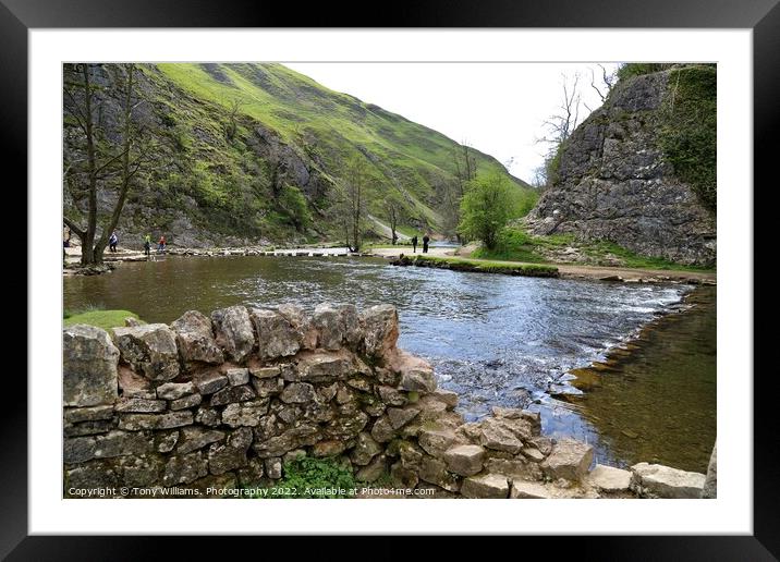 A stone wall overlooking the water Framed Mounted Print by Tony Williams. Photography email tony-williams53@sky.com