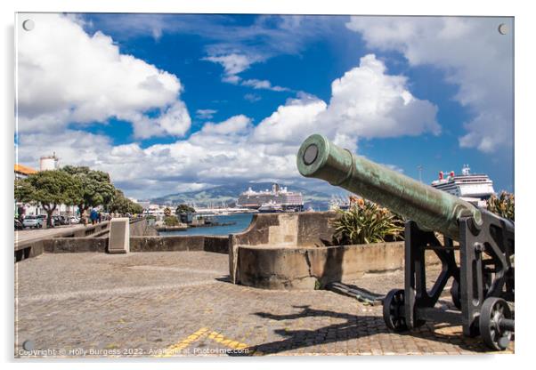 Enthralling Glimpse of Ponta Delgada Acrylic by Holly Burgess