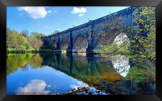 Lune Aqueduct Reflections Framed Print by Michele Davis