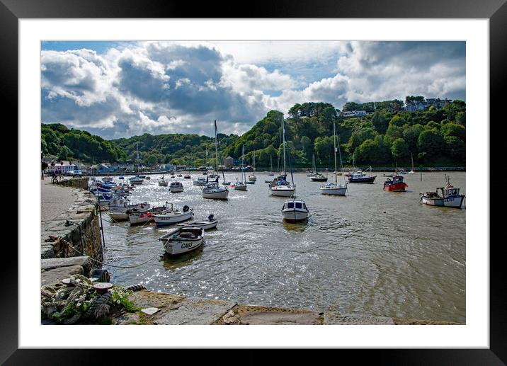 Quayside Lower Fishguard Framed Mounted Print by Joyce Storey